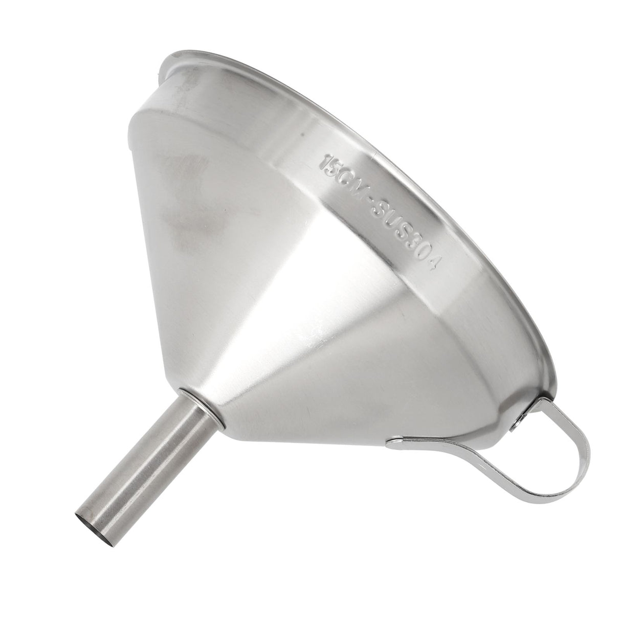 304 Stainless Steel Kitchen Funnel with Filter for Transferring of Liquid Dry Ingredients15cm Mouth Diameter