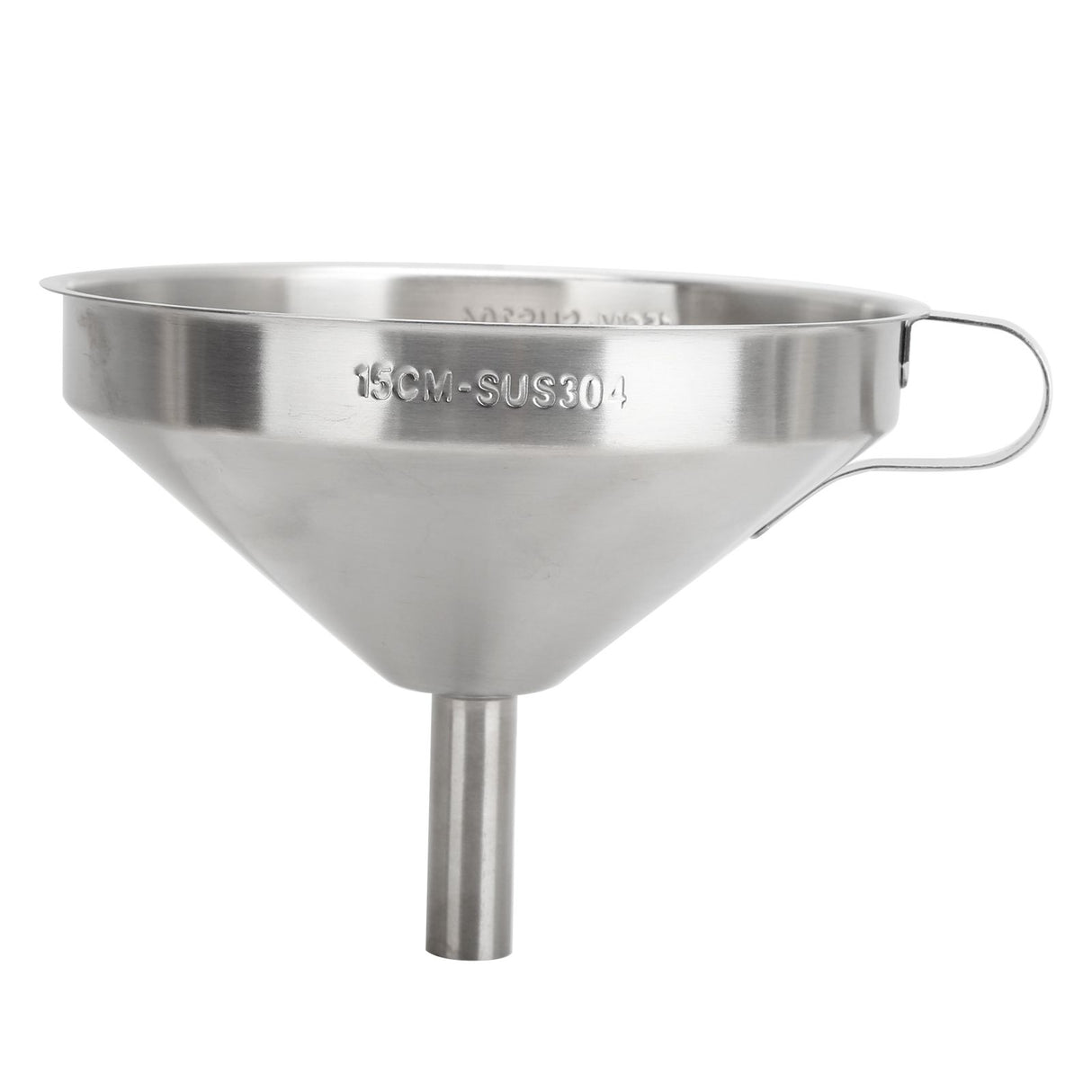 304 Stainless Steel Kitchen Funnel with Filter for Transferring of Liquid Dry Ingredients15cm Mouth Diameter
