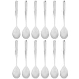 12PCS Silverware Set Stainless Steel Flatware Cutlery Kitchen Utensils for Hotel RestaurantSpoon