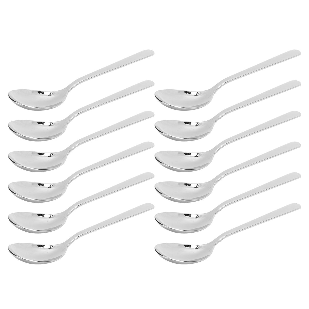 12PCS Silverware Set Stainless Steel Flatware Cutlery Kitchen Utensils for Hotel RestaurantSpoon