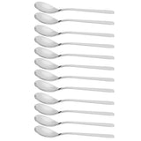 12PCS Silverware Set Stainless Steel Flatware Cutlery Kitchen Utensils for Hotel RestaurantSpoon - 45-Degree Angle