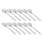 12PCS Silverware Set Stainless Steel Flatware Cutlery Kitchen Utensils for Hotel RestaurantSpoon - Rear View