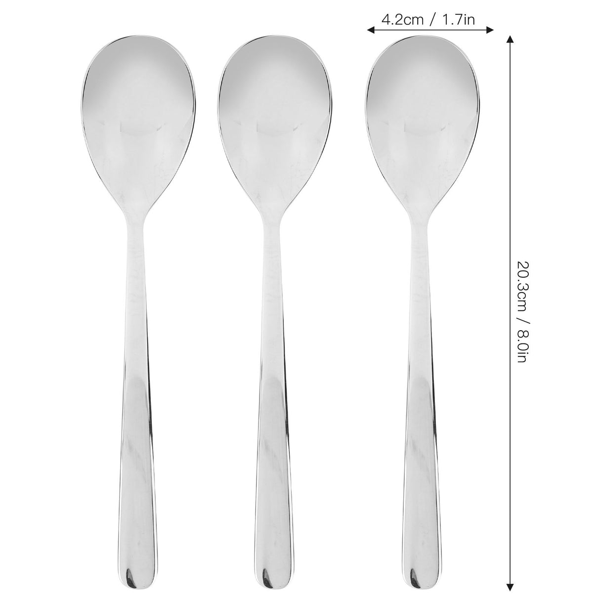 12PCS Silverware Set Stainless Steel Flatware Cutlery Kitchen Utensils for Hotel RestaurantSpoon