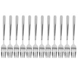 12PCS Silverware Set Stainless Steel Flatware Cutlery Kitchen Utensils for Hotel RestaurantFork