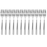 12PCS Silverware Set Stainless Steel Flatware Cutlery Kitchen Utensils for Hotel RestaurantFork