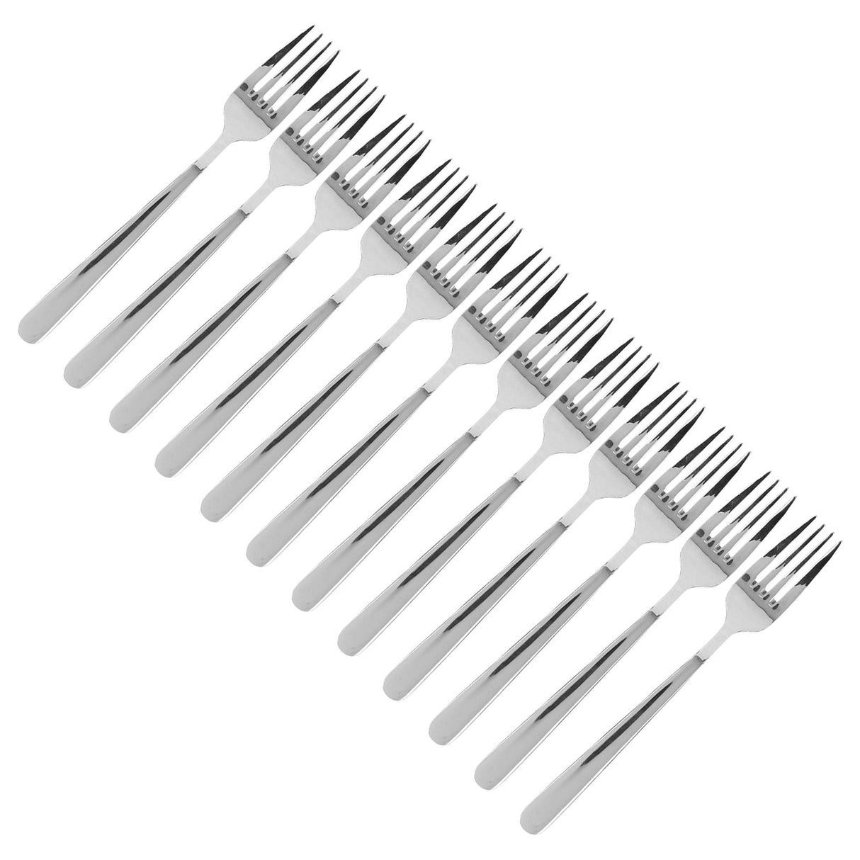 12PCS Silverware Set Stainless Steel Flatware Cutlery Kitchen Utensils for Hotel RestaurantFork