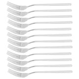 12PCS Silverware Set Stainless Steel Flatware Cutlery Kitchen Utensils for Hotel RestaurantFork