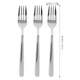 12PCS Silverware Set Stainless Steel Flatware Cutlery Kitchen Utensils for Hotel RestaurantFork