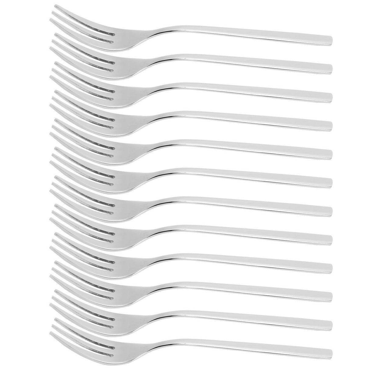 12Pcs Stainless Steel Forks Multifunctional Tasting Appetizer Cake Dessert Salad Fruit Fork