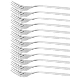 12Pcs Stainless Steel Forks Multifunctional Tasting Appetizer Cake Dessert Salad Fruit Fork - Side View