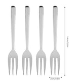 12Pcs Stainless Steel Forks Multifunctional Tasting Appetizer Cake Dessert Salad Fruit Fork