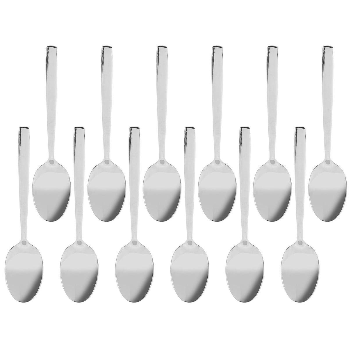 12Pcs Long Handle Dessert Spoon 316 Stainless Steel Soup Coffee Stirring Spoon Cutlery