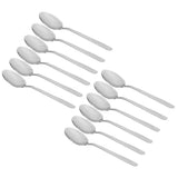12Pcs Long Handle Dessert Spoon 316 Stainless Steel Soup Coffee Stirring Spoon Cutlery - Front View