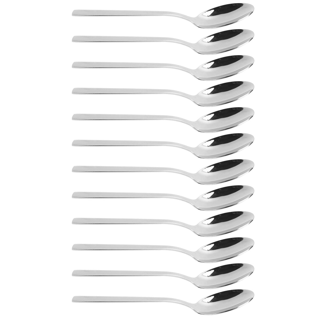 12Pcs Long Handle Dessert Spoon 316 Stainless Steel Soup Coffee Stirring Spoon Cutlery