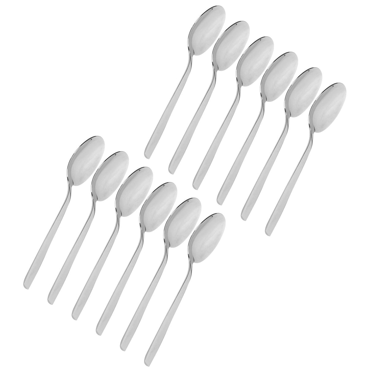 12Pcs Long Handle Dessert Spoon 316 Stainless Steel Soup Coffee Stirring Spoon Cutlery