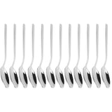 12Pcs Long Handle Dessert Spoon 316 Stainless Steel Soup Coffee Stirring Spoon Cutlery