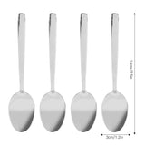 12Pcs Long Handle Dessert Spoon 316 Stainless Steel Soup Coffee Stirring Spoon Cutlery