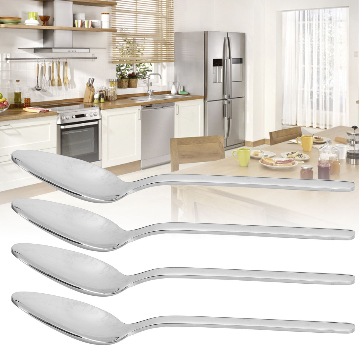12Pcs Thickened Coffee Spoon 316 Stainless Steel Mirror Polishing Dessert Spoon Gift SetJ13421/04