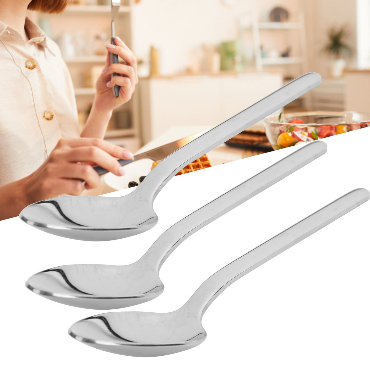 12Pcs Thickened Coffee Spoon 316 Stainless Steel Mirror Polishing Dessert Spoon Gift SetJ13421/04