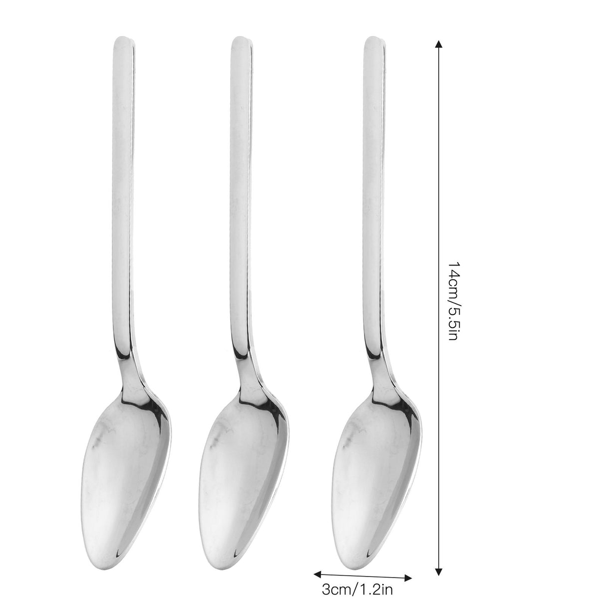 12Pcs Thickened Coffee Spoon 316 Stainless Steel Mirror Polishing Dessert Spoon Gift SetJ13421/04