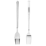 Stainless Steel Dinner Forks Salad Fork Cutlery Tableware for Home Restaurant Supplies - Low Angle