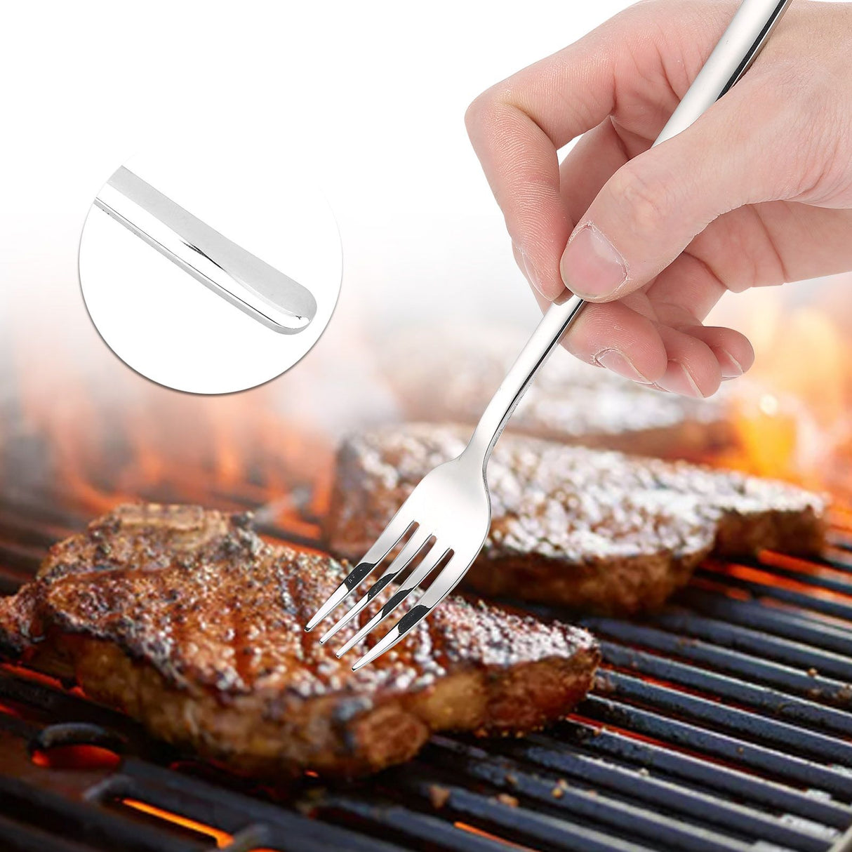Stainless Steel Dinner Forks Salad Fork Cutlery Tableware for Home Restaurant Supplies