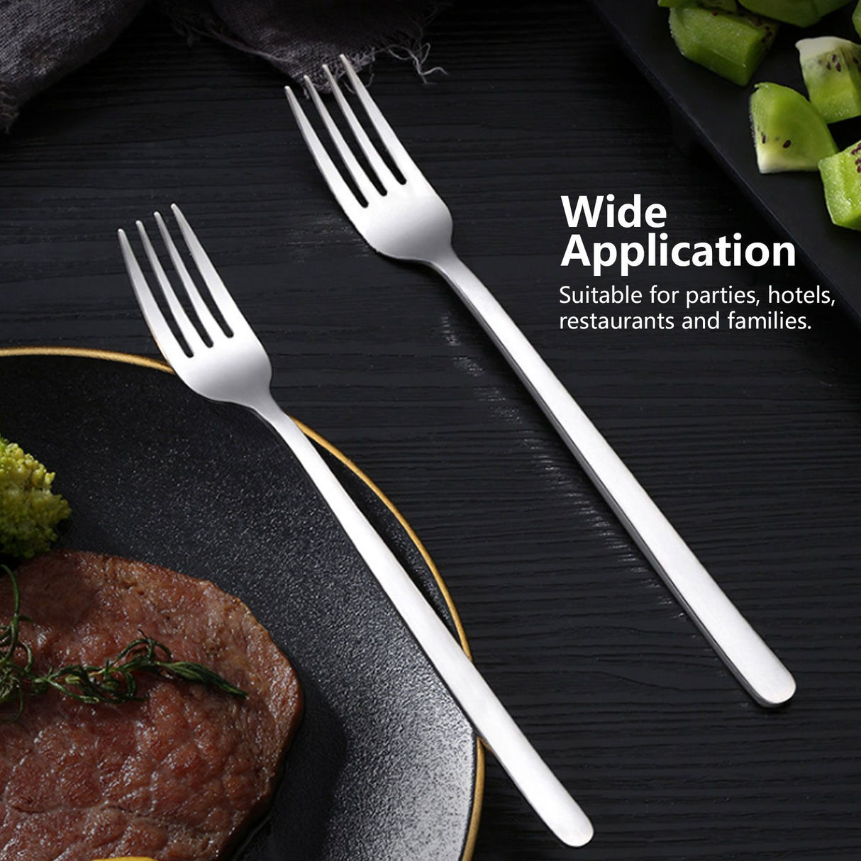Stainless Steel Dinner Forks Salad Fork Cutlery Tableware for Home Restaurant Supplies