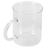 Beaker Mug Borosilicate Glass Cup with Handle and Measuring Scale for Coffee Tea