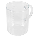 Beaker Mug Borosilicate Glass Cup with Handle and Measuring Scale for Coffee Tea - 45-Degree Angle