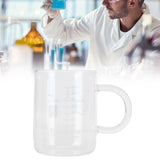 Beaker Mug Borosilicate Glass Cup with Handle and Measuring Scale for Coffee Tea - Extra Image