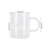 Beaker Mug Borosilicate Glass Cup with Handle and Measuring Scale for Coffee Tea - Extra Image