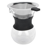 Reusable Glass Coffee Pot with Stainless Steel Filter Manual Drip Coffee Maker Set200ml