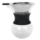 Reusable Glass Coffee Pot with Stainless Steel Filter Manual Drip Coffee Maker Set200ml