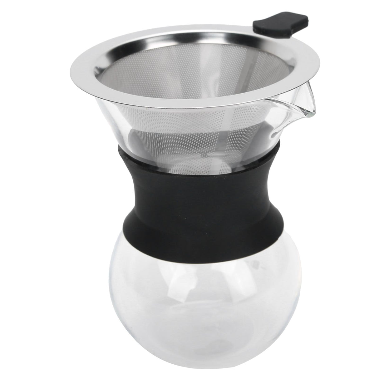 Reusable Glass Coffee Pot with Stainless Steel Filter Manual Drip Coffee Maker Set200ml
