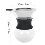 Reusable Glass Coffee Pot with Stainless Steel Filter Manual Drip Coffee Maker Set200ml - Extra Image