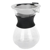 Reusable Glass Coffee Pot with Stainless Steel Filter Manual Drip Coffee Maker Set400ml