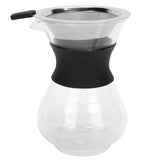 Reusable Glass Coffee Pot with Stainless Steel Filter Manual Drip Coffee Maker Set400ml