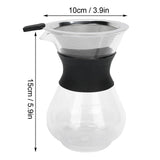 Reusable Glass Coffee Pot with Stainless Steel Filter Manual Drip Coffee Maker Set400ml