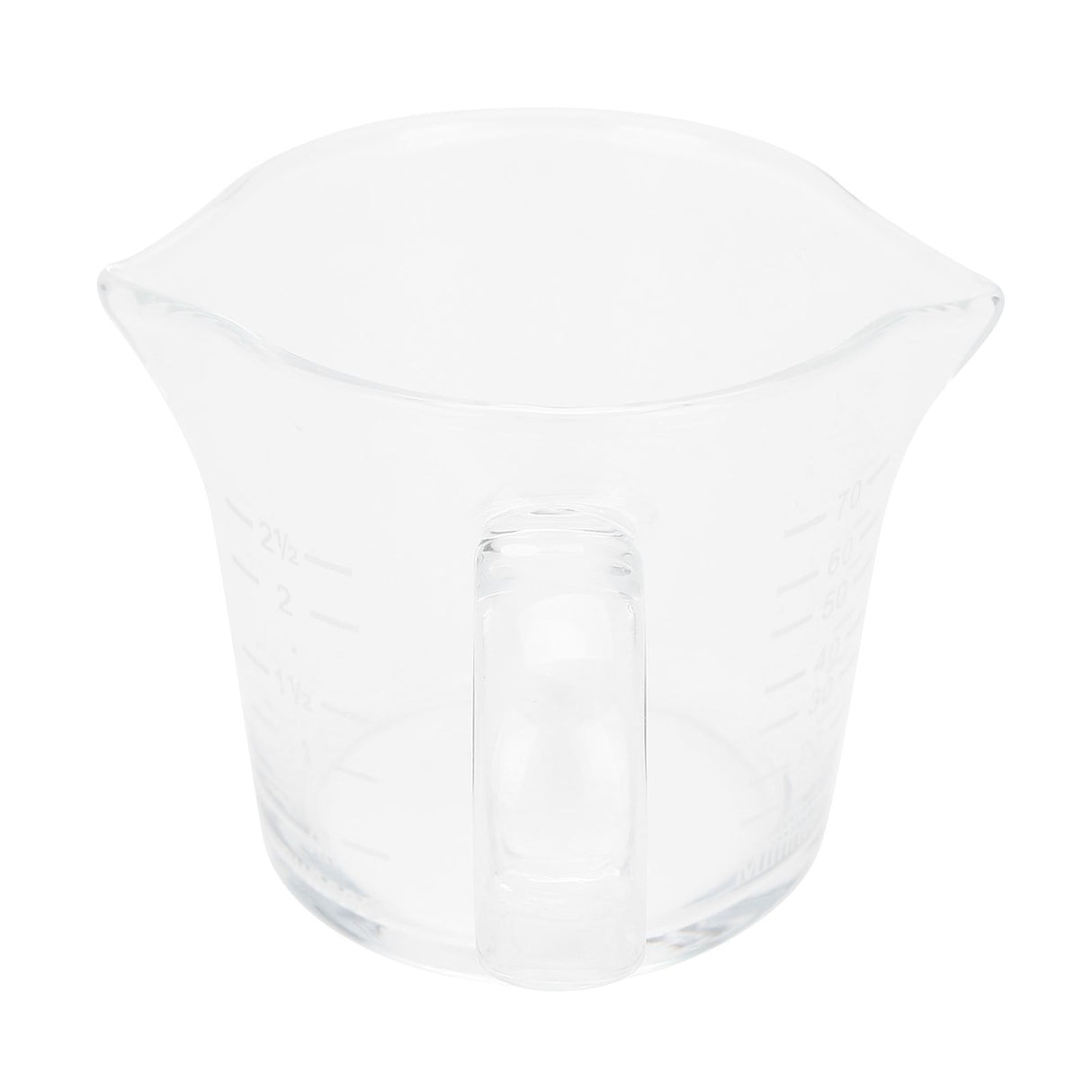 Coffee Cup with Double Spouts Scale Hand Made Borosilicate Glass Measuring Cup 70ml