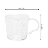 Coffee Cup with Double Spouts Scale Hand Made Borosilicate Glass Measuring Cup 70ml - Extra Image