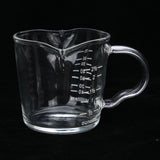 Coffee Cup with Double Spouts Scale Hand Made Borosilicate Glass Measuring Cup 70ml