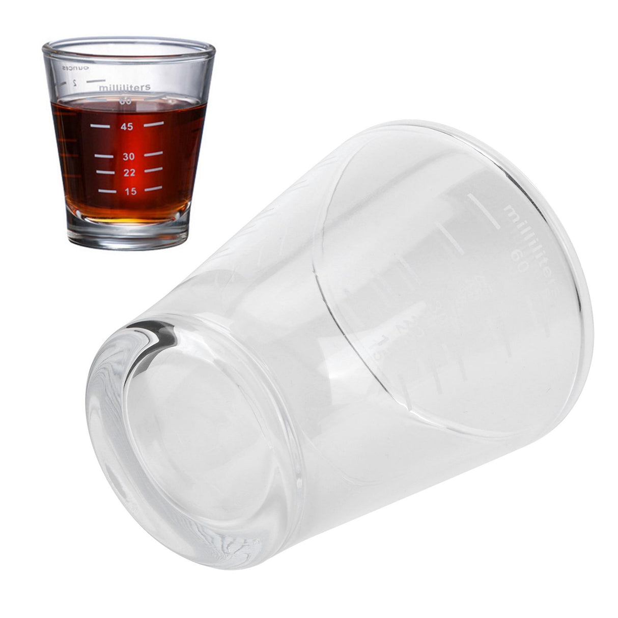 80ml Coffee Cup with Scales Milk Measuring Glass for Home Office Coffee Shop Transparent