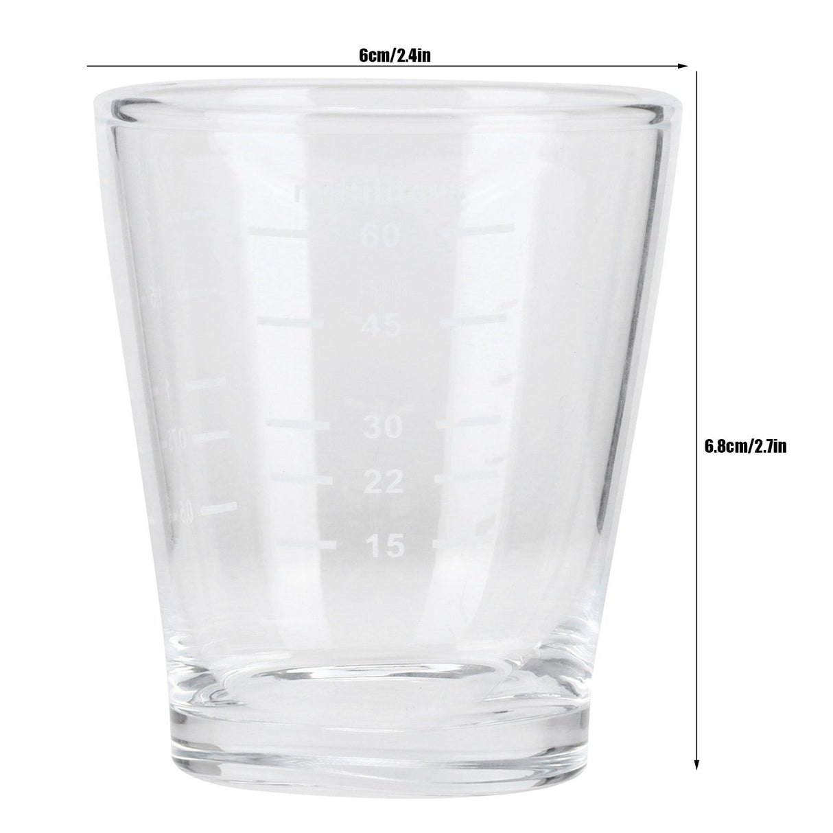 80ml Coffee Cup with Scales Milk Measuring Glass for Home Office Coffee Shop Transparent