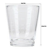 80ml Coffee Cup with Scales Milk Measuring Glass for Home Office Coffee Shop Transparent