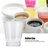 80ml Coffee Cup with Scales Milk Measuring Glass for Home Office Coffee Shop Transparent - Extra Image
