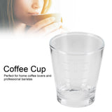 80ml Coffee Cup with Scales Milk Measuring Glass for Home Office Coffee Shop Transparent