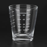 80ml Coffee Cup with Scales Milk Measuring Glass for Home Office Coffee Shop Transparent