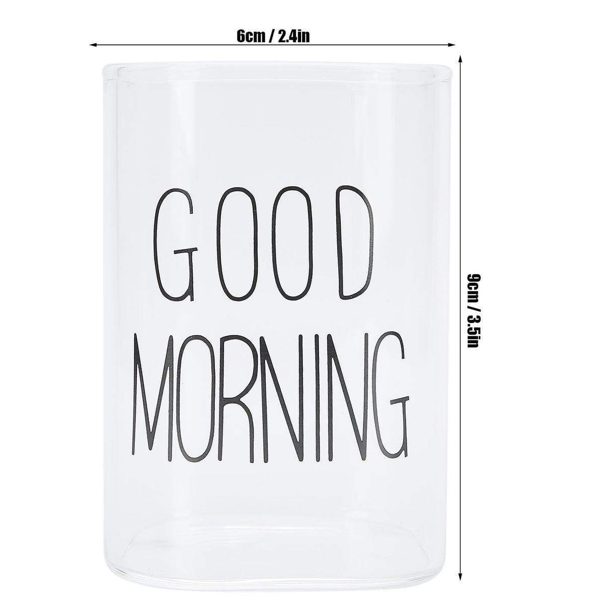 Transparent Milk Cup Innovative Coffee Mug Tea Drink Glass Drinkware for Home ShopBlack Label 240ml