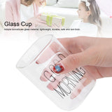 Transparent Milk Cup Innovative Coffee Mug Tea Drink Glass Drinkware for Home ShopBlack Label 240ml - Extra Image