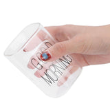 Transparent Milk Cup Innovative Coffee Mug Tea Drink Glass Drinkware for Home ShopBlack Label 240ml